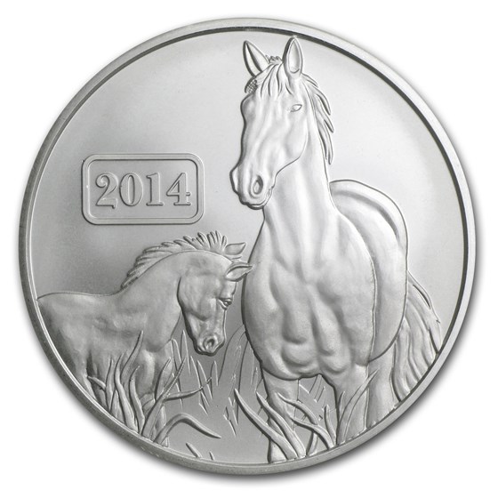 2014 Tokelau 1 oz Silver Lunar Series Year of the Horse BU 2014 Tokelau 1 oz Silver Lunar Series Year of the Horse BU